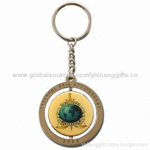 Spinner Keychains, Soft Enamel, Gold plating or Silver Plating, Customized Designs are Accepted